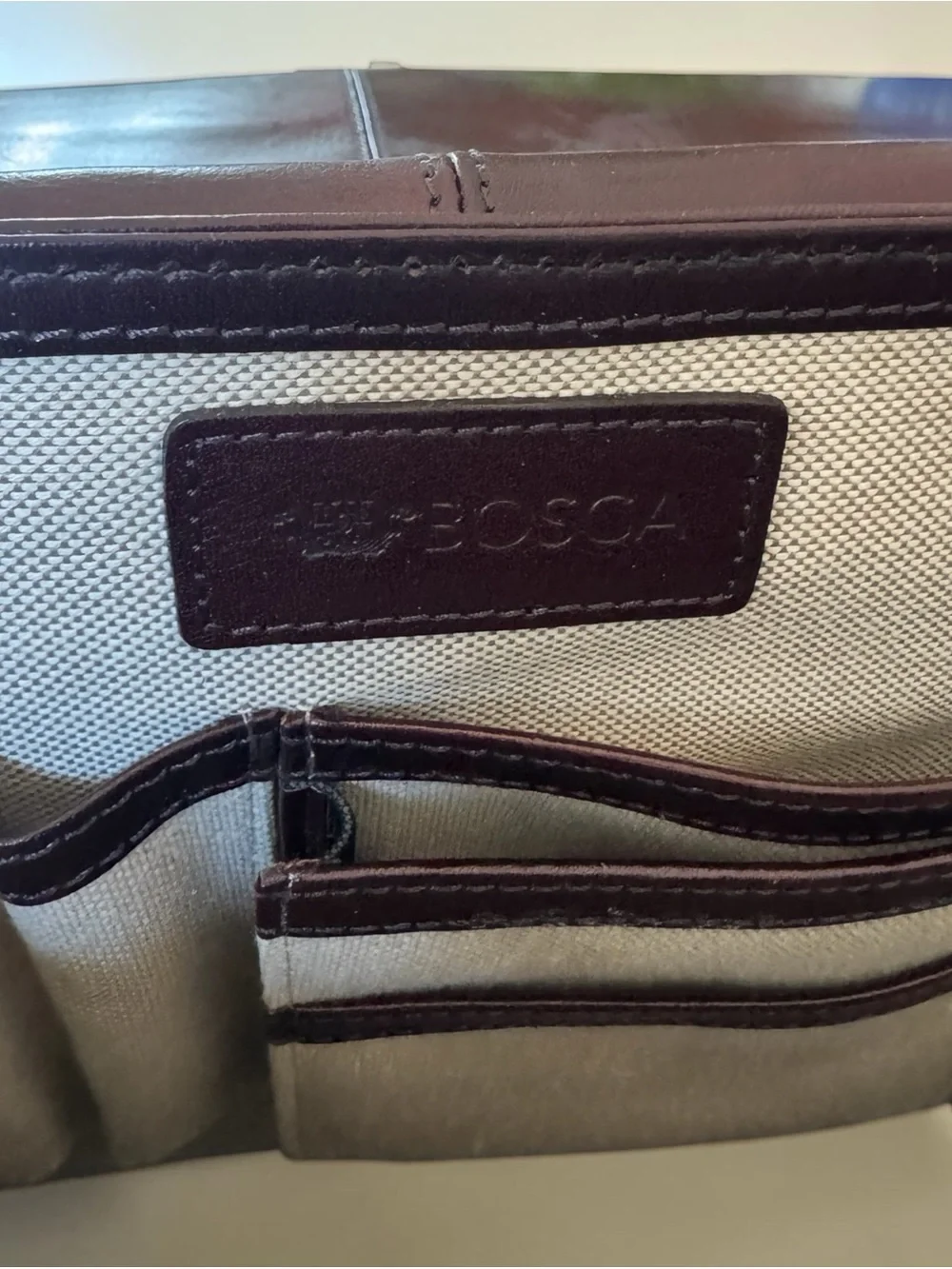 Bosca Old Leather Flapover Briefcase – With Key & New Strap